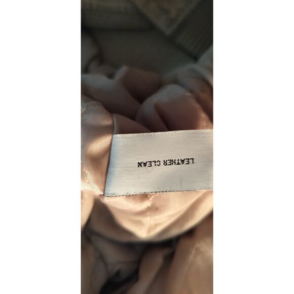 M771)Vtg Copper Key Khaki Suede Leather Full Zip Bomber Jacket Medium - Picture 11 of 13